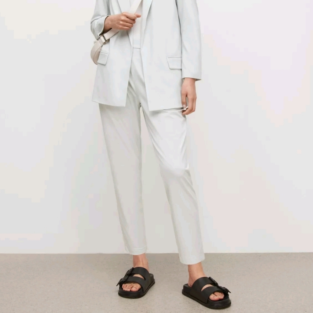 AllSaints Aleida Jersey Trouser Pants 6 Light Gray